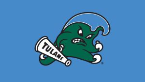 Tulane Green Wave Logo Blue Background