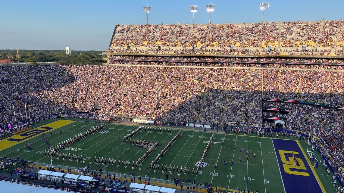 LSU's Tiger Stadium prior to the 2025 season opener against Louisiana Tech