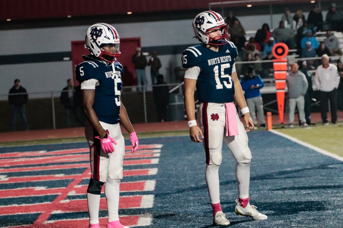 North DeSoto RB Kenny Thomas and QB Luke Delafield