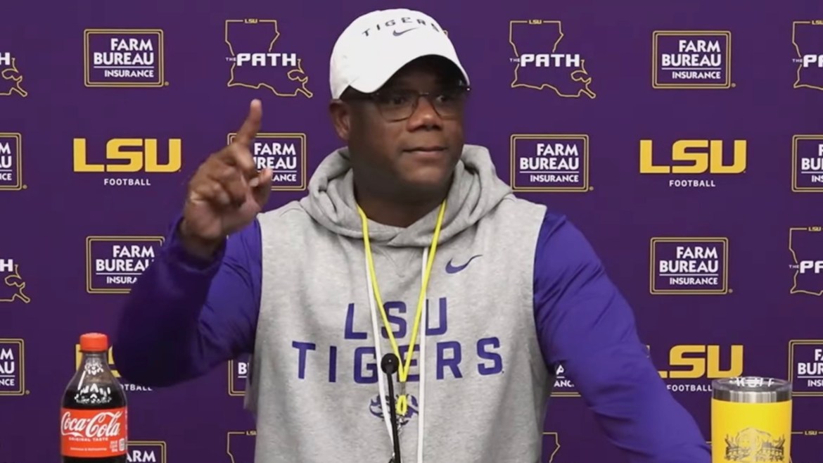 LSU interim football coach Frank Wilson III
