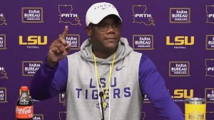 LSU interim football coach Frank Wilson III