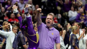 LSU Gymnastics coach Jay Clark