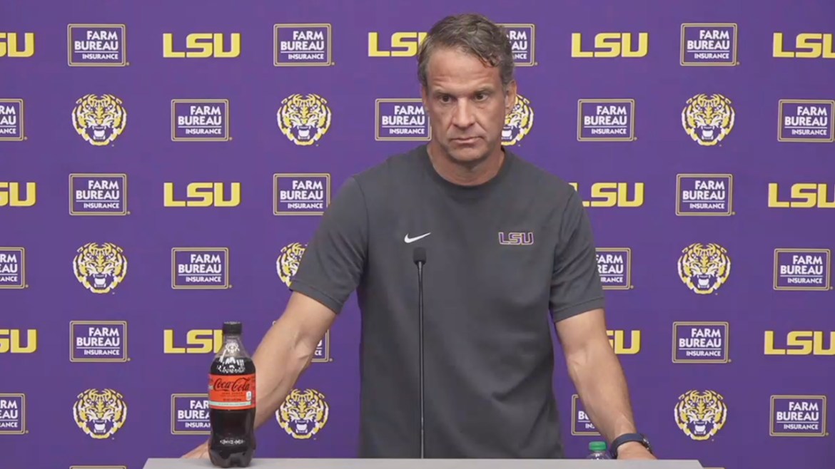 LSU coach Lane Kiffin
