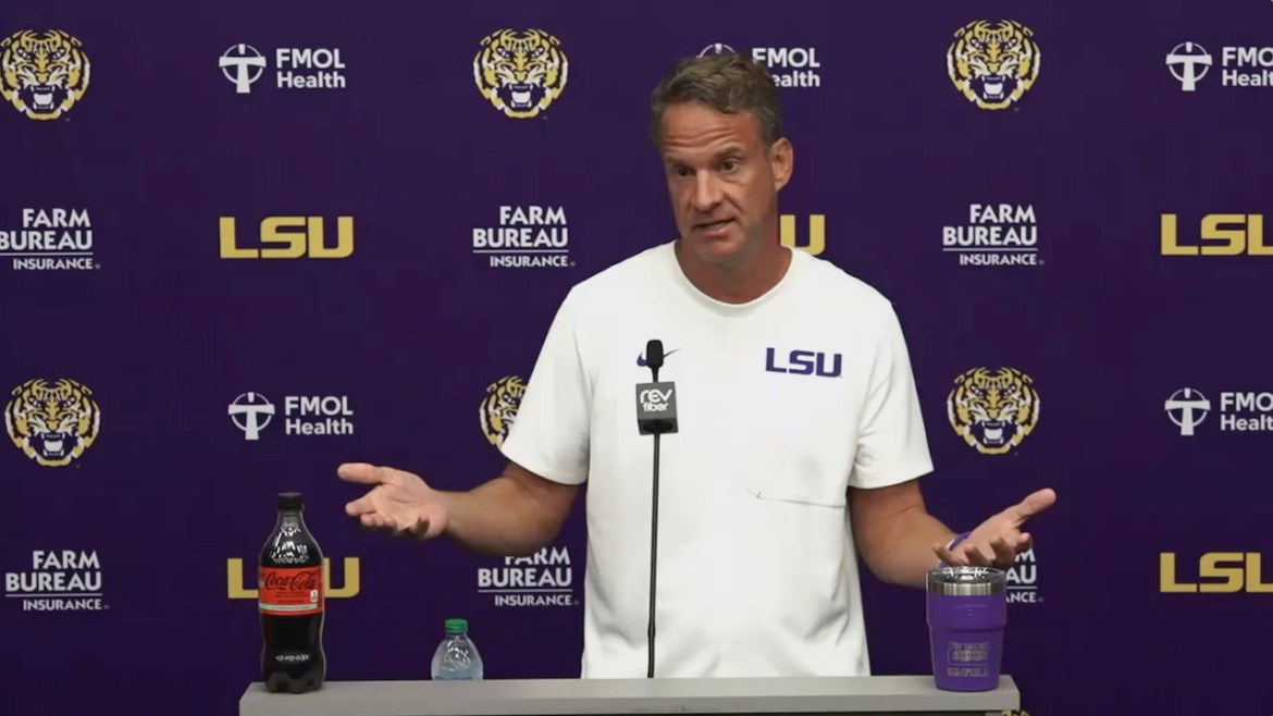 LSU coach Lane Kiffin