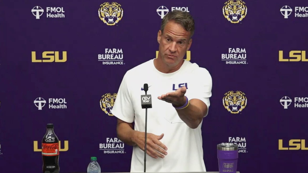 LSU coach Lane Kiffin