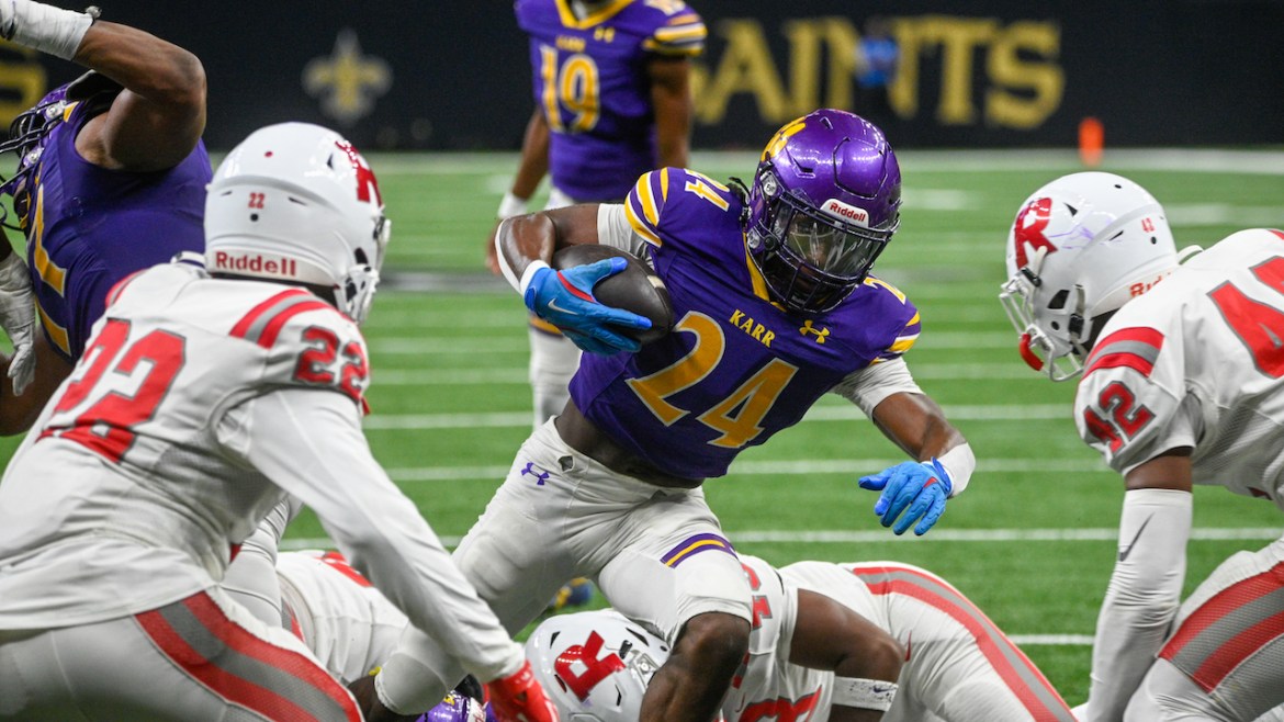 Edna Karr running back Jermond Macklin