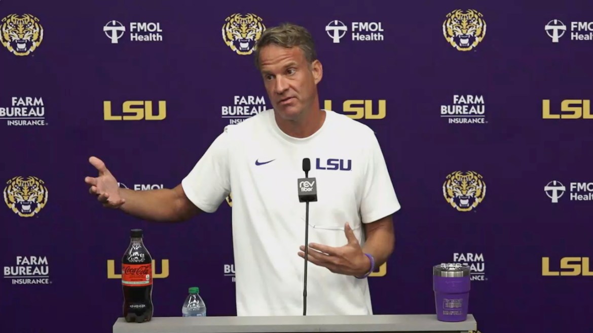 LSU coach Lane Kiffin